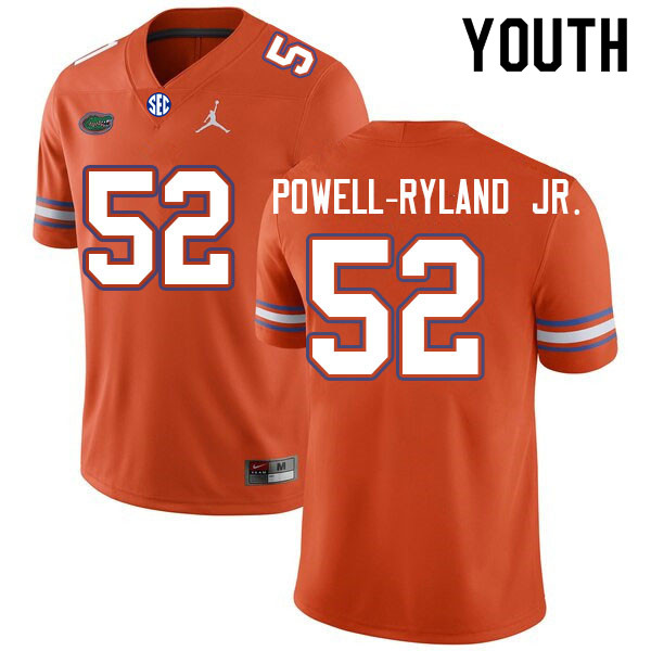 Youth #52 Antwaun Powell-Ryland Jr. Florida Gators College Football Jerseys Sale-Orange